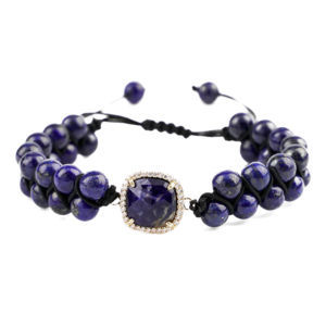 Les Bracelets - Bracelets Lapis Lazuli Billes Tressées 6 mm