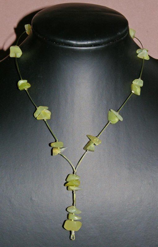 Les Colliers - Collier Baroque Opale Vert Anis