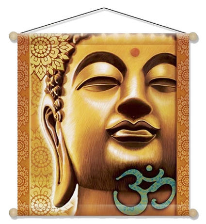Bouddha - Bannière de Méditation Bouddha d'or