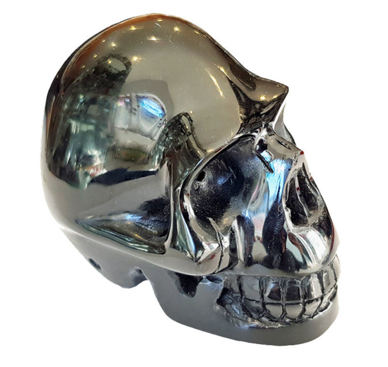 Crânes - Crâne en Obsidienne Noire du Mexique 9 cm