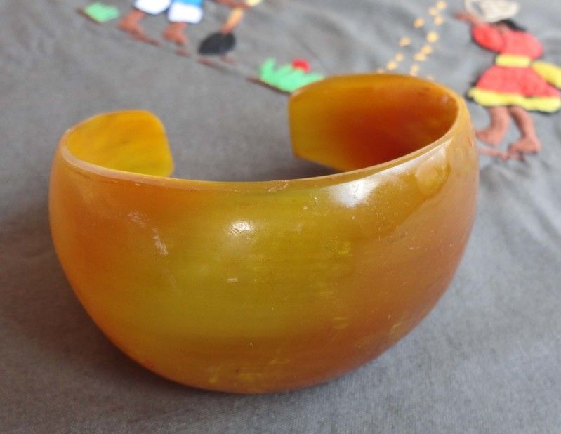 Les Bracelets - Bracelet en Corne de Zébu de coloris Orange
