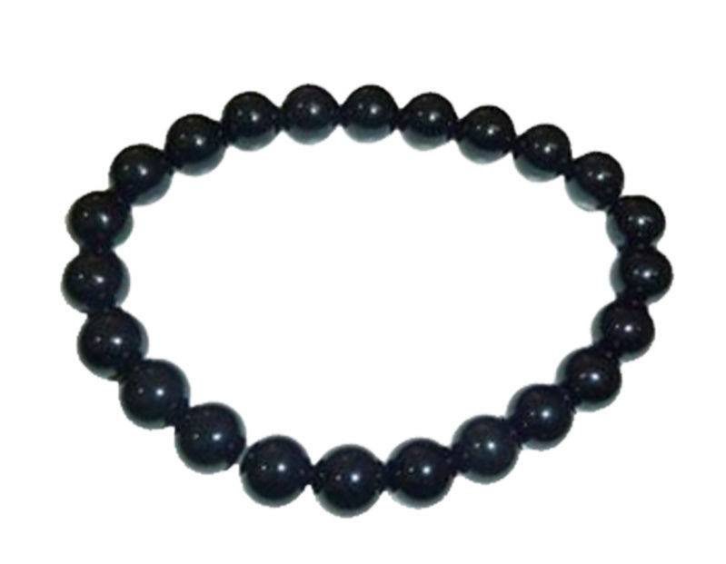 Les Bracelets - Bracelets en Onyx Noir Billes 6 mm