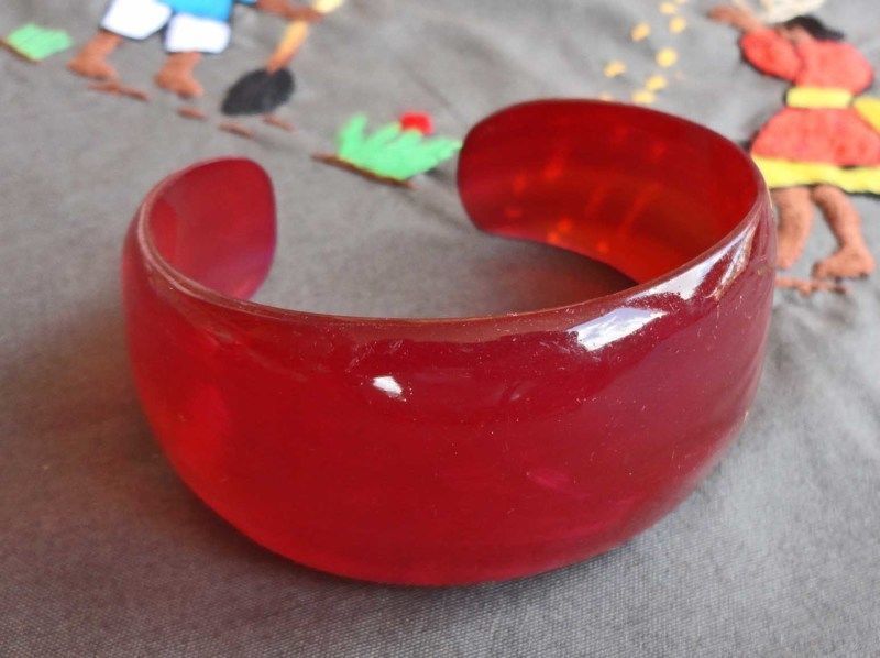 Les Bracelets - Bracelet en Corne de Zébu de coloris Rouge