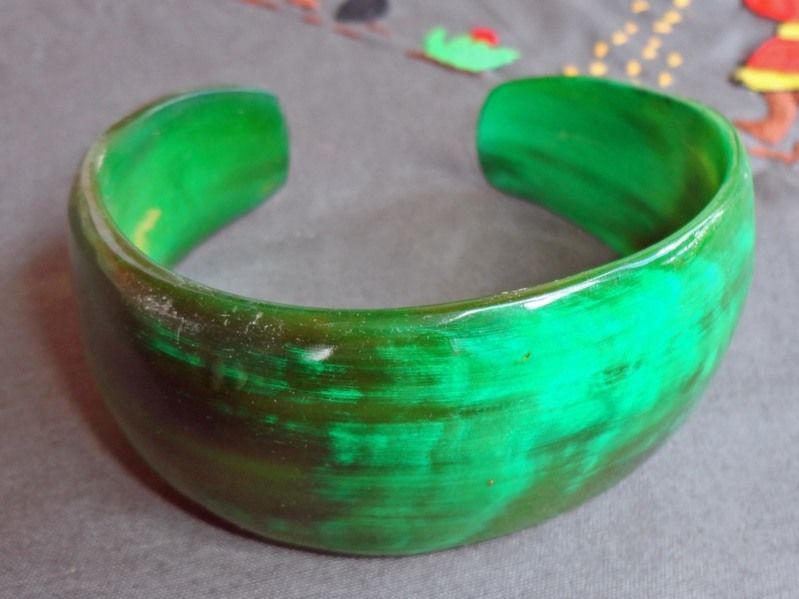 Les Bracelets - Bracelet en Corne de Zébu de coloris Vert