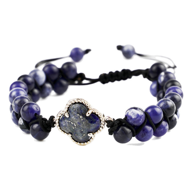 Les Bracelets - Bracelets Sodalite Billes Tressées 6 mm & lapis-Lazuli