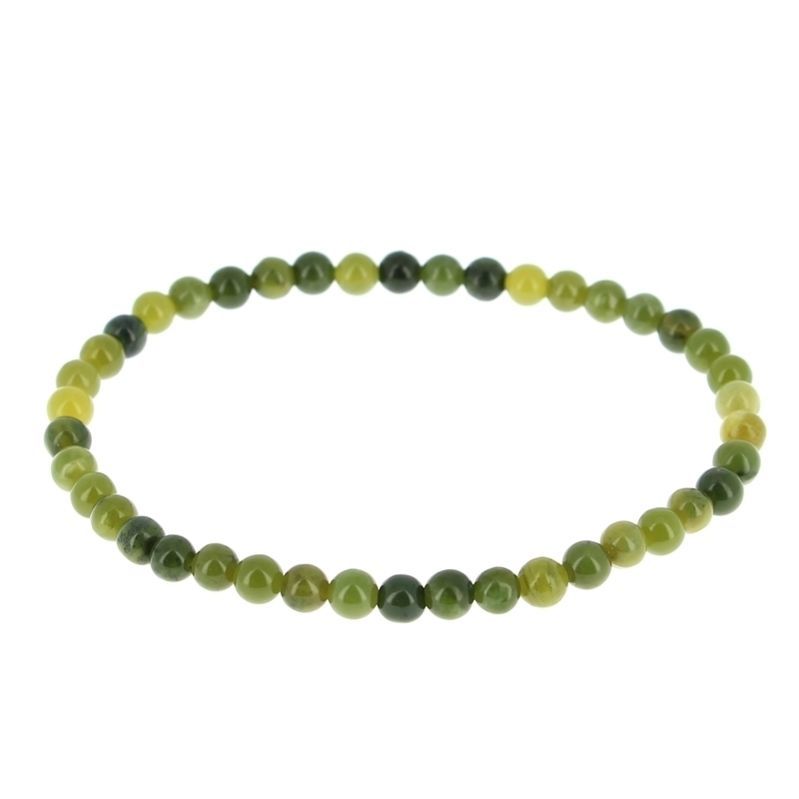 Les Bracelets - Bracelet Jade Néphrite Extra Billes 4 mm