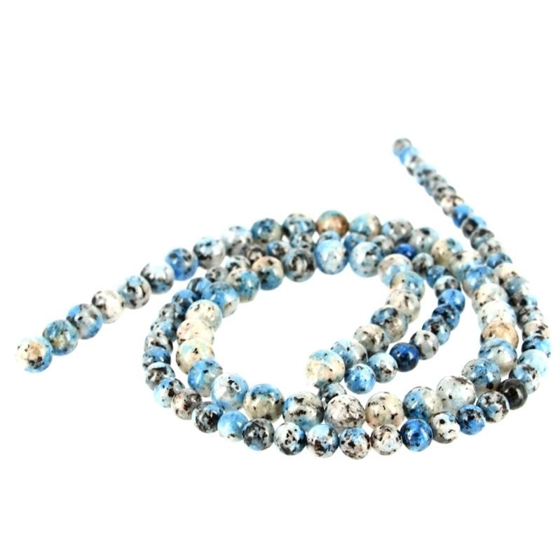 Fils Baroque &  Perles Percées - Perles Jaspe K2 Perles Percées de 6 à 8 mm