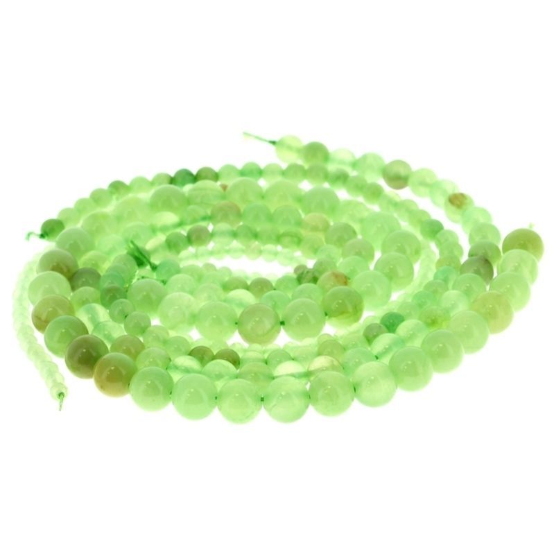 Fils Baroque &  Perles Percées - Jade Vert Extra 100 % Naturel Perles Percées de 4 à 10 mm