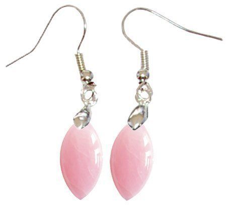 Les Boucles d’Oreilles - Boucles d'Oreilles Quartz Rose Marquise