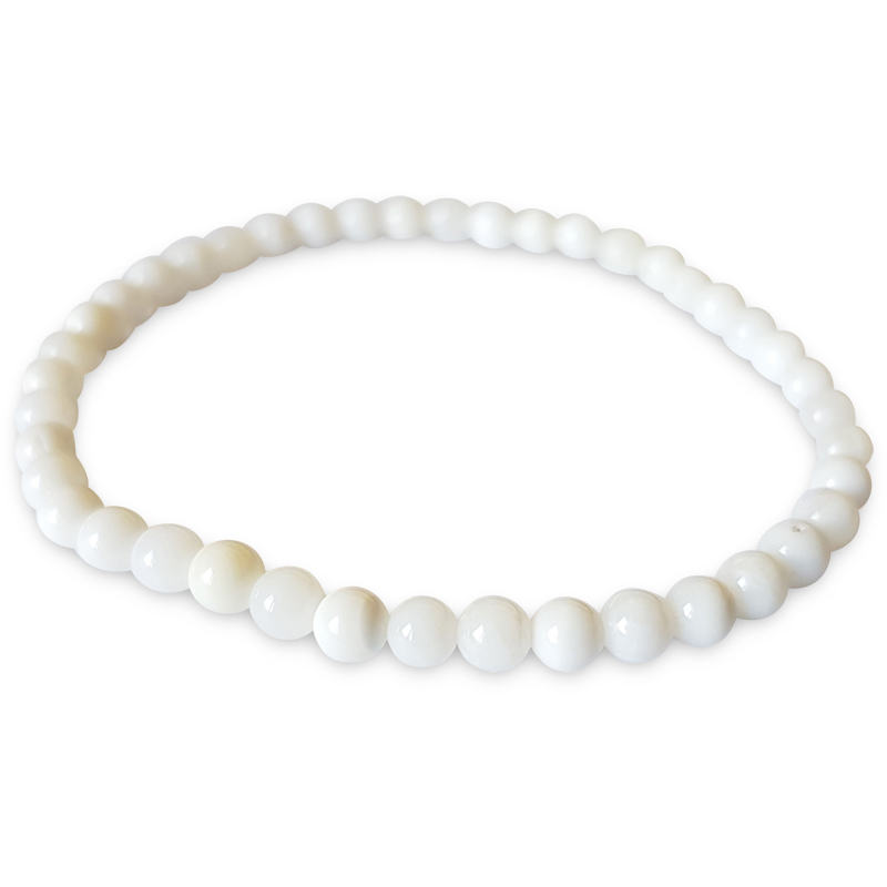 Bracelet Boules Plastique Nacré Sur Caoutchouc - Style Rétro, état Neuf, Année 1924 ?